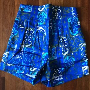 Laura Byrnes Tiki Hawaiian 1950s High Waist Shorts